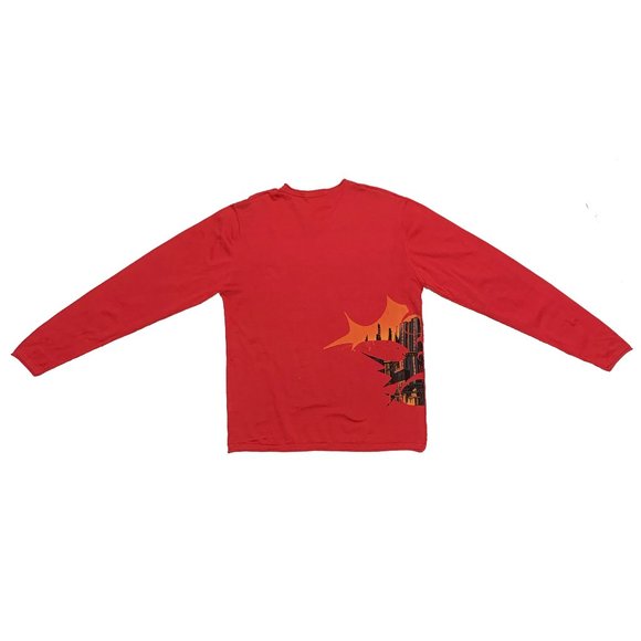 Raw7 DC Comics Batman Long Sleeve Shirt Red - Picture 2 of 6